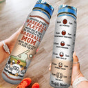 Baseball Mom Behind Every Baseball Player - Gift For Mother - Personalized Custom Water Tracker Bottle