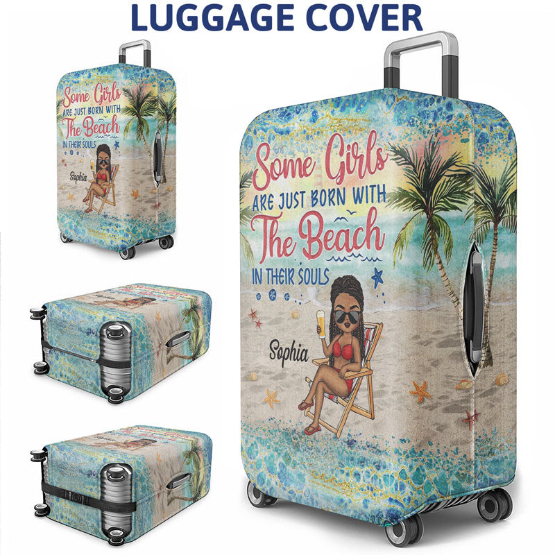 Just A Girl Who Loves Beaches Traveling - Gift For Women - Personalized Custom Luggage Cover