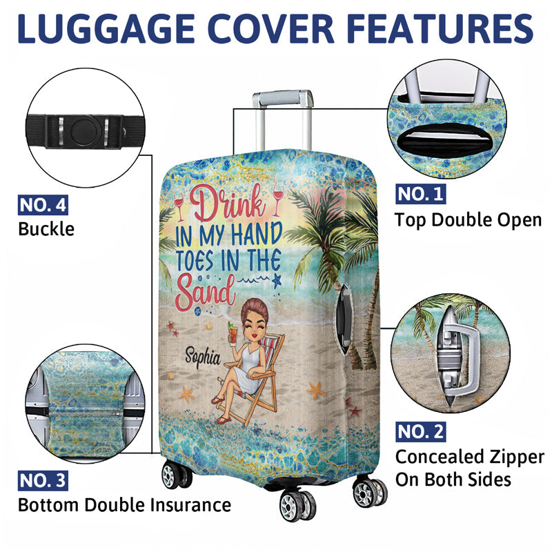 Just A Girl Who Loves Beaches Traveling - Gift For Women - Personalized Custom Luggage Cover