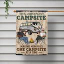 Making Memories One Campsite At A Time Camping Family - Backyard Sign - Personalized Custom Flag