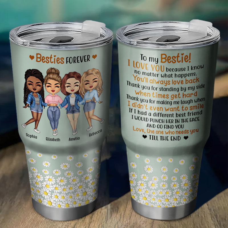 Best Friends Besties Forever - Gift For BFF And Colleagues - Personalized Custom 30 Oz Tumbler