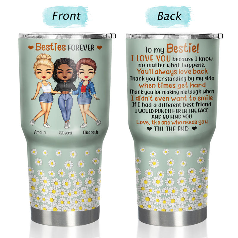 Best Friends Besties Forever - Gift For BFF And Colleagues - Personalized Custom 30 Oz Tumbler