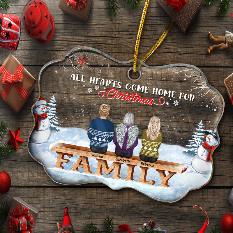 Family Where Begins And Love Never Ends - Memorial Gift - Christmas Gift - Personalized Custom Medallion Acrylic Ornament