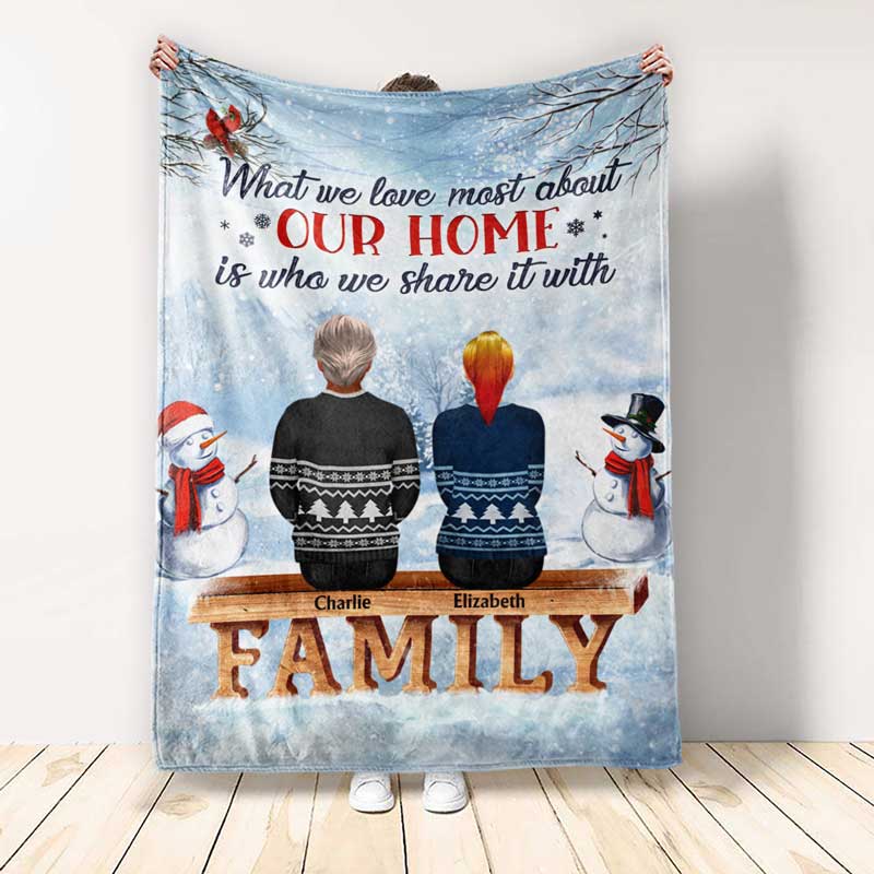 Family Where Life Begins And Love Never Ends - Memorial Gift - Christmas Gift - Personalized Custom Fleece Blanket