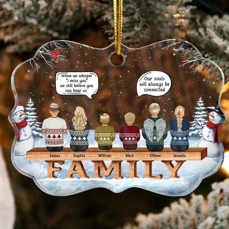 Family Memorial We Miss You - Christmas Gift For Family - Personalized Custom Medallion Acrylic Ornament