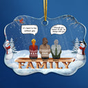 Family Memorial We Miss You - Christmas Gift For Family - Personalized Custom Medallion Acrylic Ornament