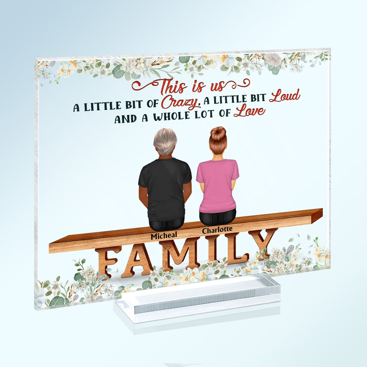 Family Where Life Begins And Love Never Ends - Memorial Gift - Family Gift - Personalized Custom Horizontal Rectangle Acrylic Plaque