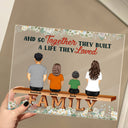 Family Where Life Begins And Love Never Ends - Memorial Gift - Family Gift - Personalized Custom Horizontal Rectangle Acrylic Plaque