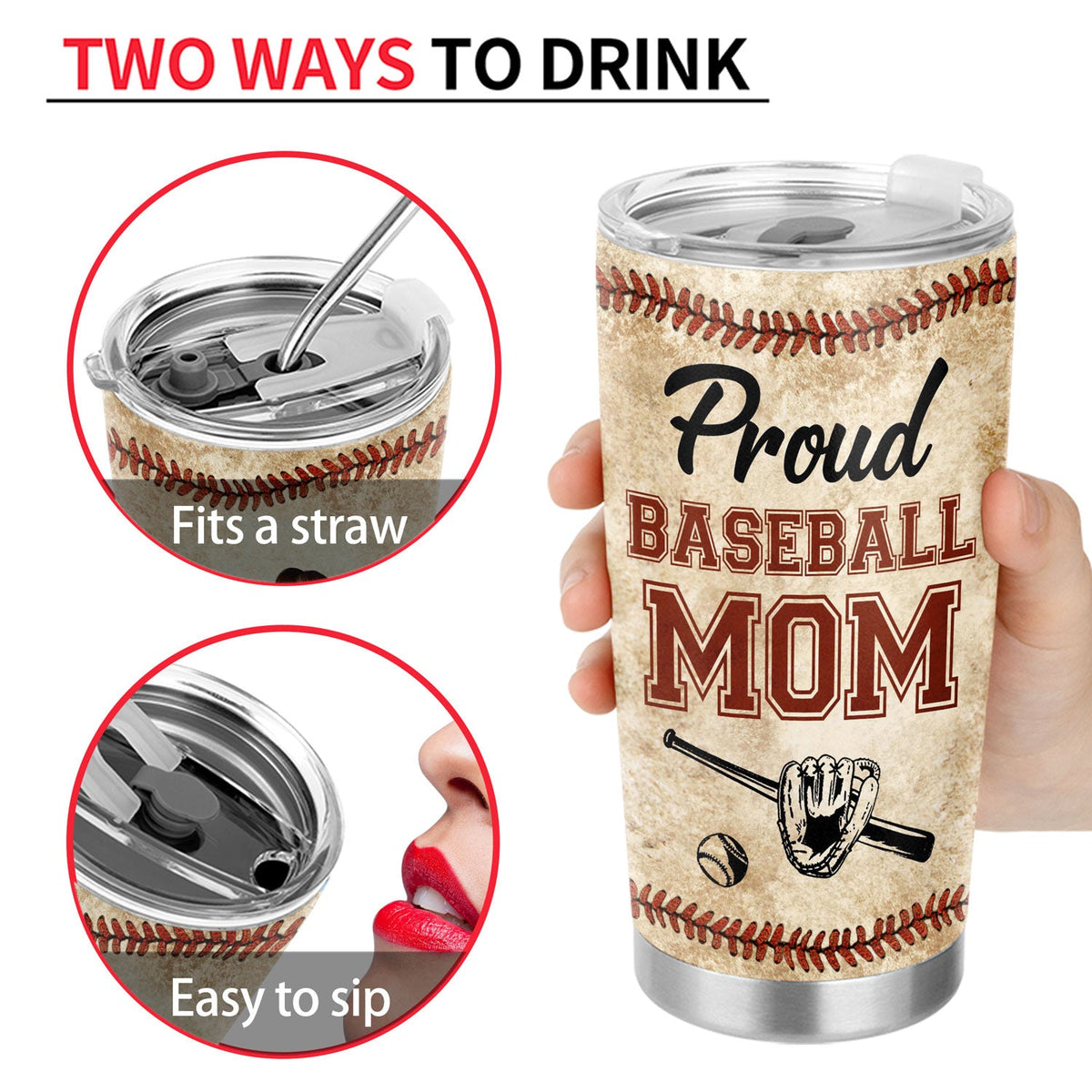 Best Baseball Softball Mom Ever - Birthday, Loving Gift For Sport Fan, Mom, Mother - Personalized Custom Tumbler