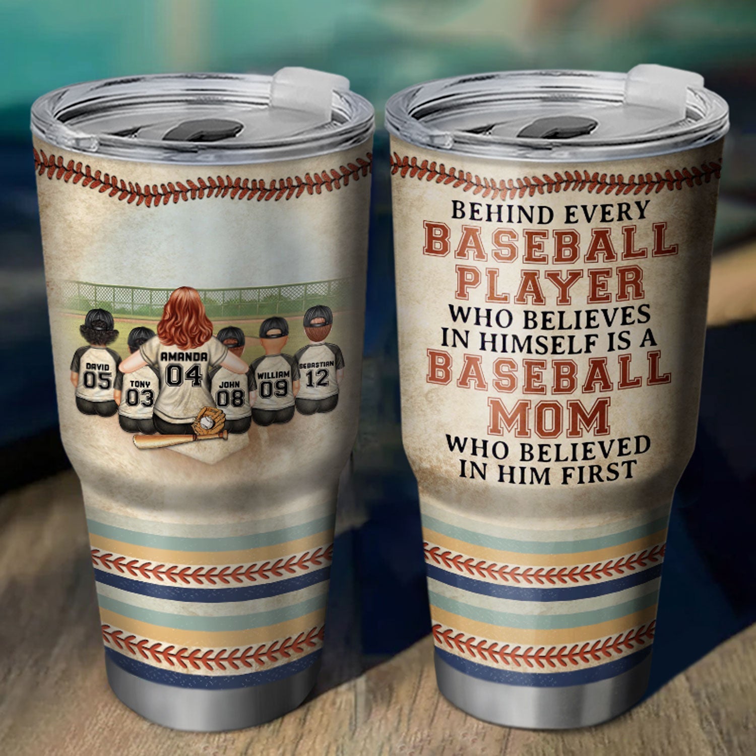 Every Baseball Softball Player Who Believes In - Birthday, Loving Gift For Sport Fan, Mom, Mother - Personalized Custom 30 Oz Tumbler