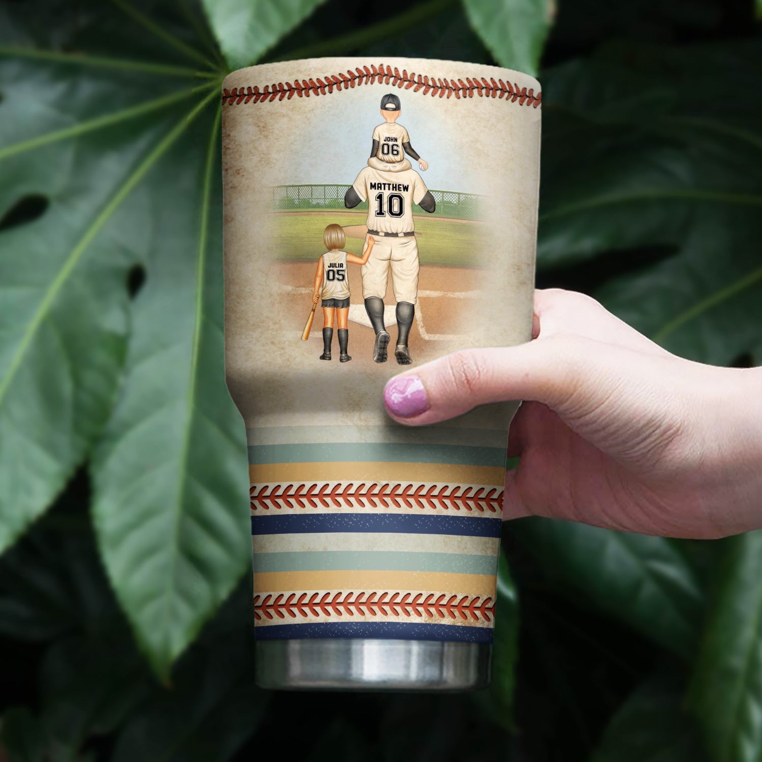 Dear Dad Thank You For Teaching Me - Gift For Father, Baseball Fans, Softball - Personalized Custom 30 Oz Tumbler