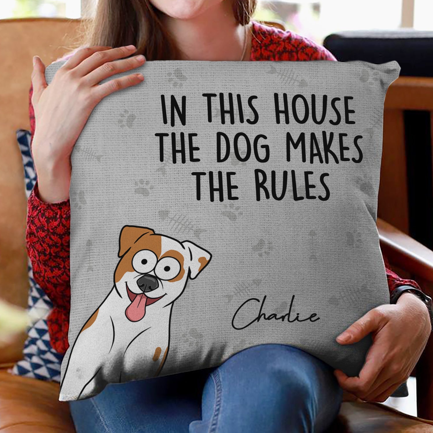 We Rule The House Dog Cat Version - Home Decor, Birthday, Funny, Housewarming Gift For Pet Lovers, Dog Lovers, Cat Lovers - Personalized Pillow