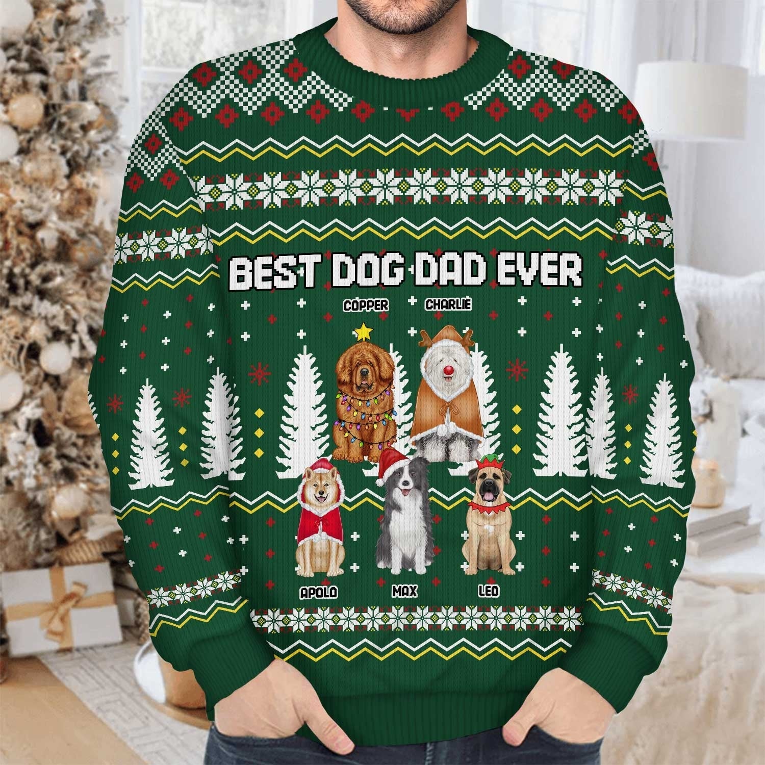 Happy Howlidays - Christmas Gift For Dog Lovers, Pet Lovers - Personalized Unisex Ugly Sweater