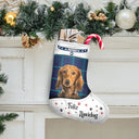 Custom Photo Dog Cat Dear Santa Define Naughty - Christmas Gift For Pet Lovers - Personalized Christmas Stocking