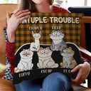 Double Trouble - Gift For Cat Lovers - Personalized Pillow