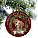 Custom Photo Dogs Cats If Love Could Have Saved You - Christmas Memorial Gift For Pet Lovers - Personalized Circle Ceramic Ornament