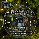 Custom Photo Baby Bump To Daddy, Mommy - Christmas Gift For Mom, Dad, New Parents - Personalized Circle Acrylic Ornament