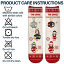 Flat Art 6 To 10 - Christmas, Funny Gift For Family, Couple, Dad, Mom, Grandpa, Grandma - Personalized Socks