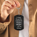 Custom Photo To Daddy Now You Can Carry Me Too - Gift For Dad, Father, New Parents - Personalized Aluminum Keychain