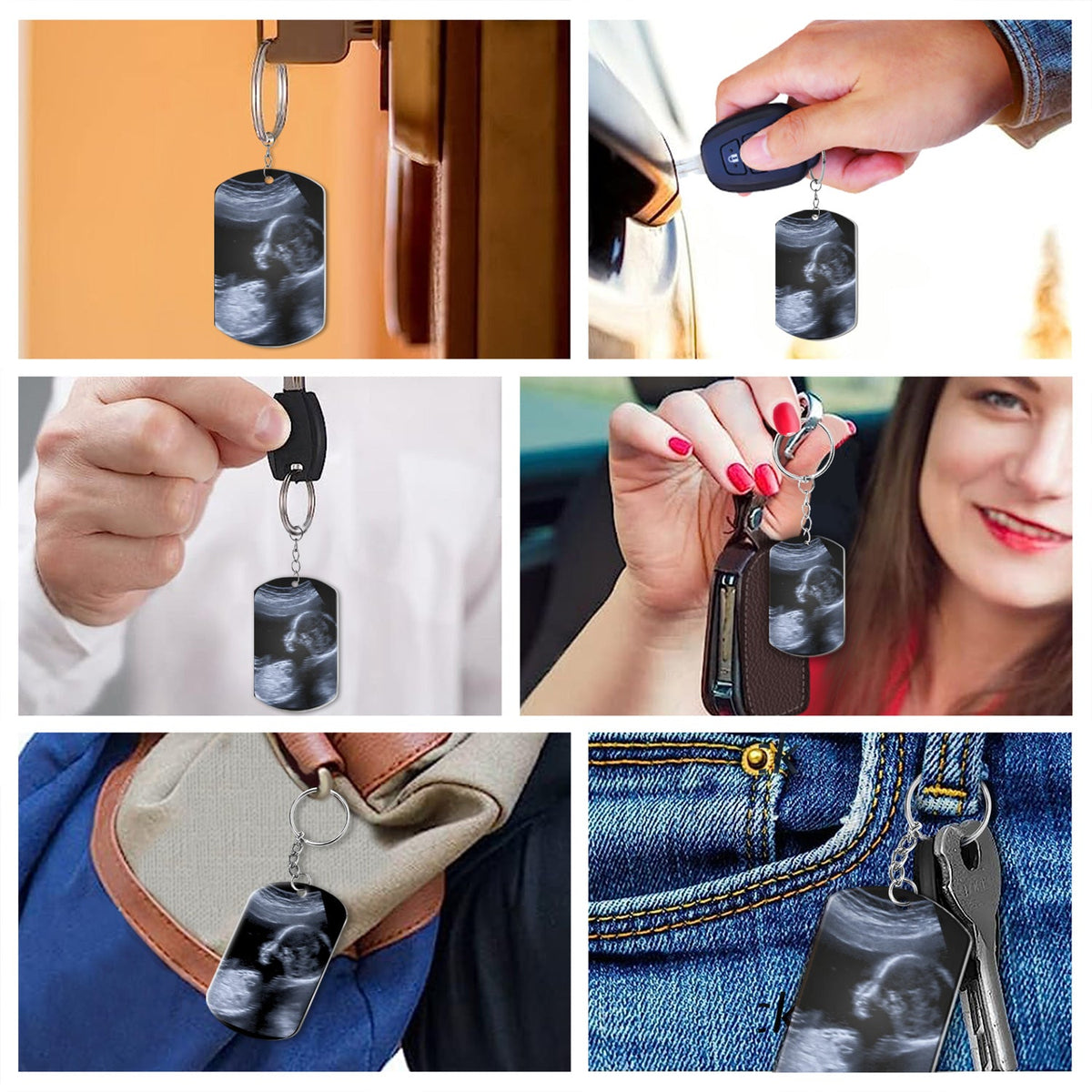 Custom Photo To Daddy Now You Can Carry Me Too - Gift For Dad, Father, New Parents - Personalized Aluminum Keychain