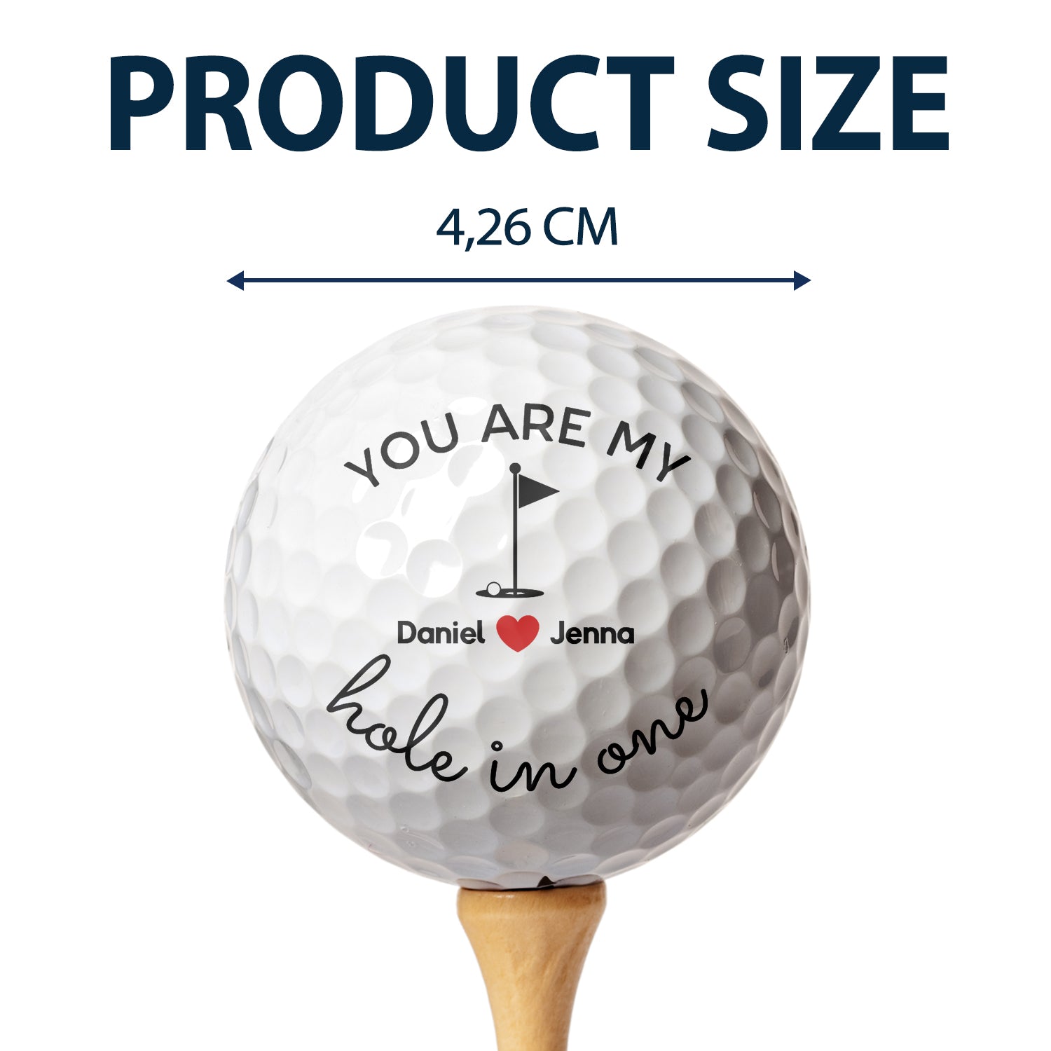 You Are My Hole In One - Gift For Golf Lover, Golfer, Husband, Boyfriend, Dad, Couples - Personalized Golf Ball