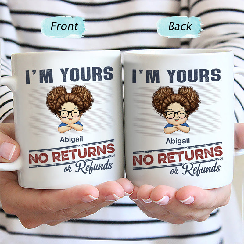 No Returns Or Refunds Chibi Grandkids - Funny Gift For Dad, Mom, Grandma, Grandpa - Personalized Mug