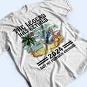 The Legend Has Retired Vintage - Retirement Gift For Beach Lovers, Dad, Mom, Grandpa, Grandma - Personalized T Shirt