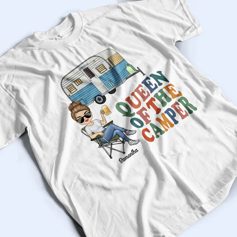 Queen Of The Camper - Personalized T Shirt