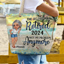 The Legend Has Retired Vintage - Personalized Beach Bag