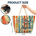 The Legend Has Retired Vintage - Personalized Beach Bag