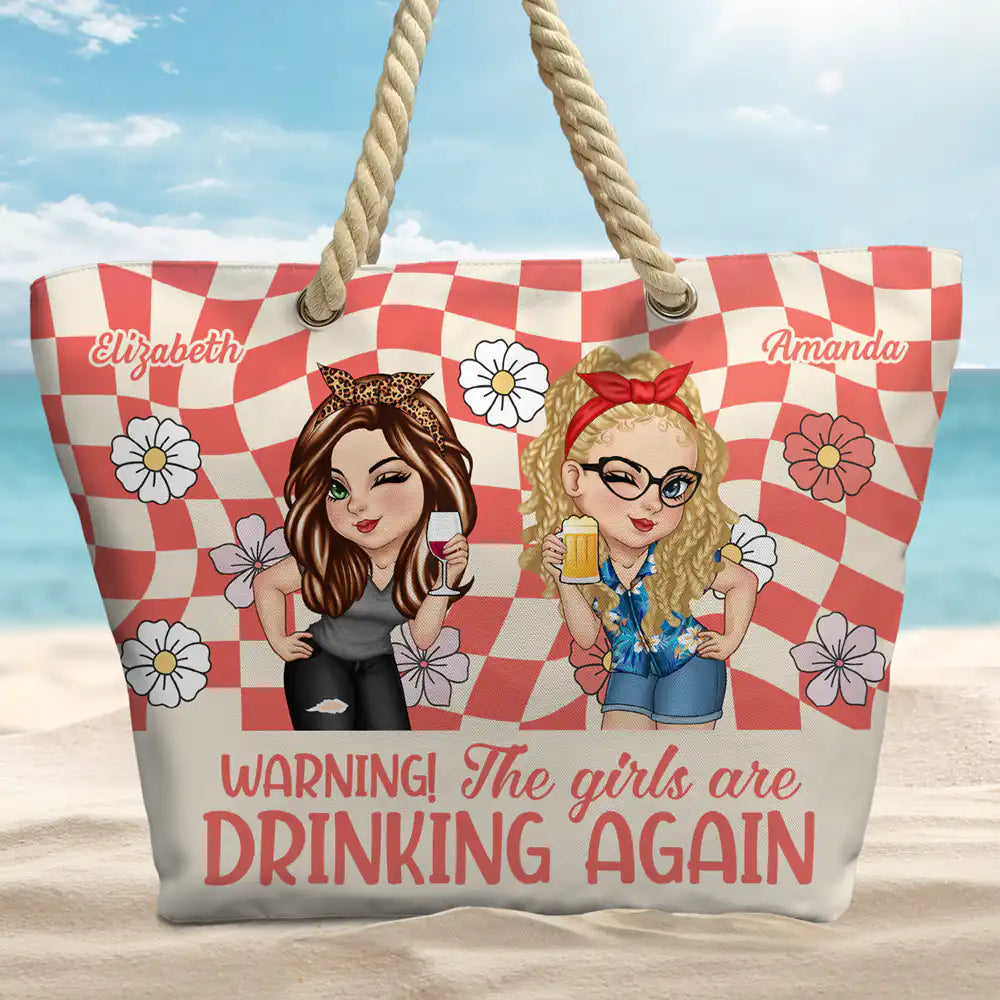 Girls Trip Besties For The Resties - Personalized Beach Bag