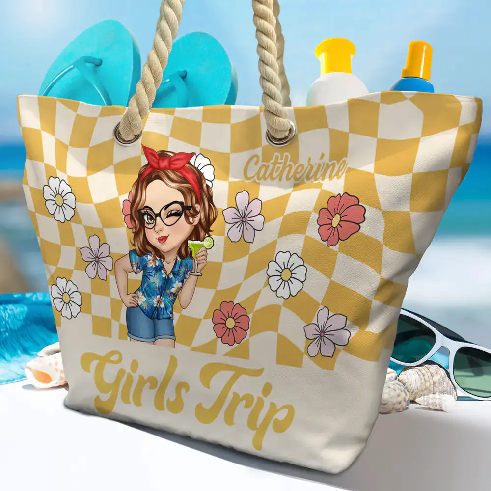 Girls Trip Besties For The Resties - Personalized Beach Bag