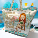 Just A Girl Who Loves Beaches - Personalized Beach Bag