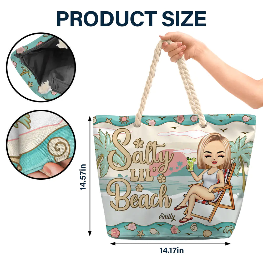 Just A Girl Who Loves Beaches - Personalized Beach Bag