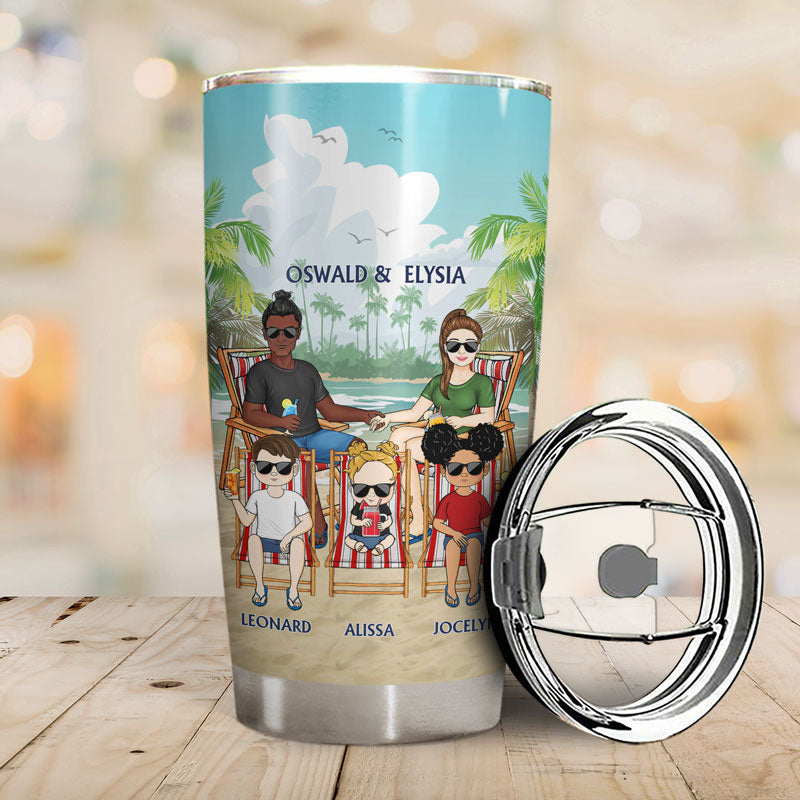 Memories Made At The Beach Last A Lifetime - Gift For Family - Personalized Custom Tumbler