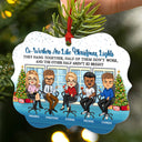 Work Made Us Colleagues - Christmas Gift For Co-workers And Best Friends - Personalized Custom Aluminum Ornament