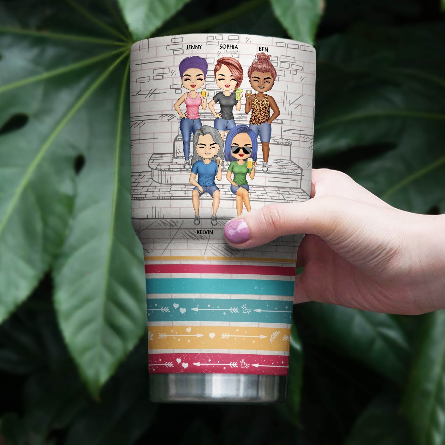 We're Not Sugar And Spice And Everything Nice We're Sage And Hood White Best Friends - Bestie BFF Gift - Personalized Custom 30 Oz Tumbler