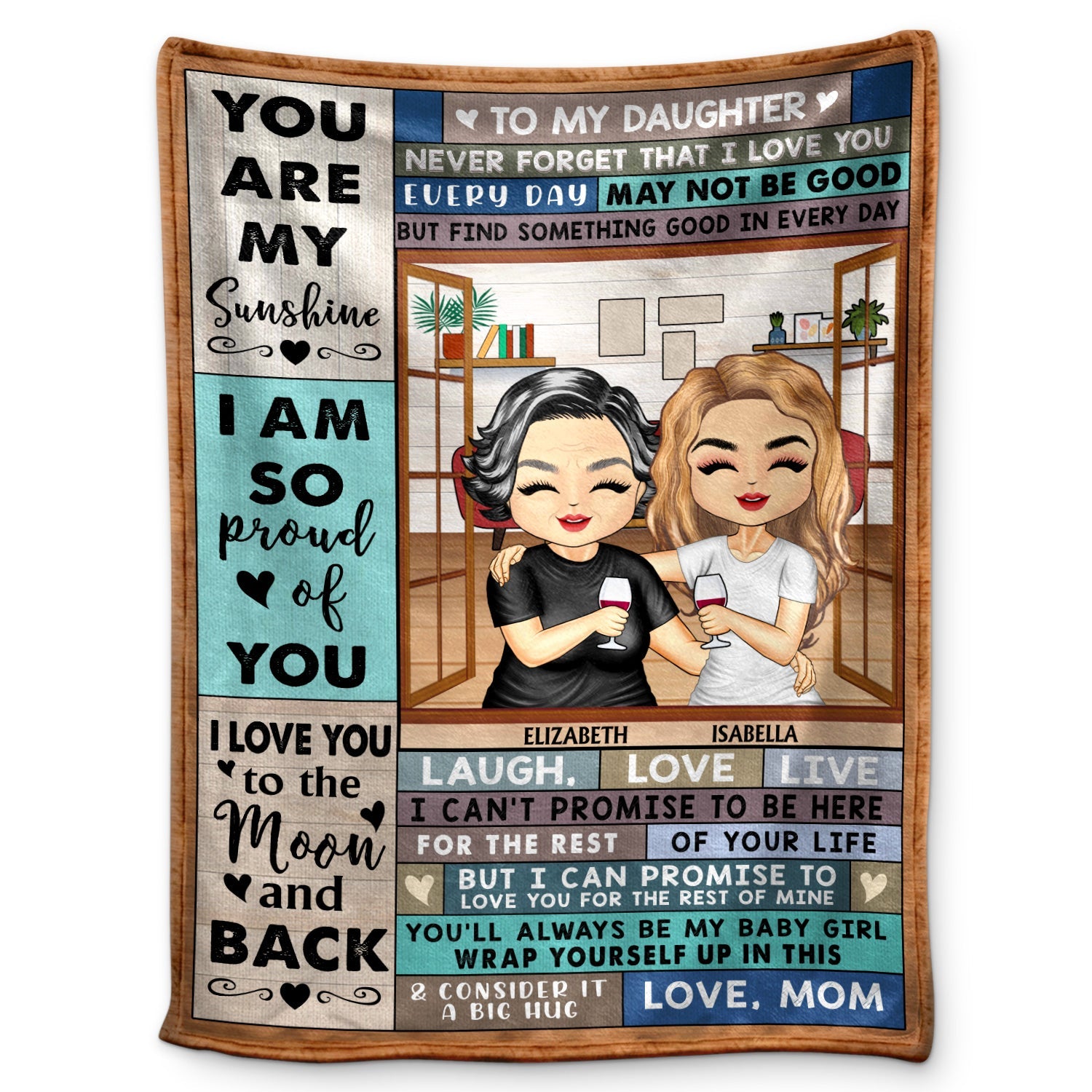 Mom To Daughter Son Never Forget That I Love You - Birthday, Loving Gift For Children, Kids - Personalized Custom Fleece Blanket