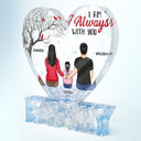 Although You Cannot See Me I'm Always With You - Christmas, Memorial Gift For Family, Parents, Couple - Personalized Family Shaped Acrylic Plaque