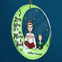 I Love You To The Moon And Back - Christmas Gift For Family, Grandparents, Parents - Personalized Circle Acrylic Ornament