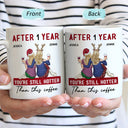 You're Still Hotter Than This Coffee - Anniversary, Loving Gift For Couples, Husband, Wife - Personalized Mug