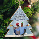 Of All The Weird Things Pine - Christmas Gift For Couples, Husband, Wife - Personalized Custom Shaped Wooden Ornament