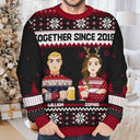 Flat Art Version 2 - Christmas, Funny Gift For Family, Couple, Dad, Mom, Grandpa, Grandma - Personalized Unisex Ugly Sweater