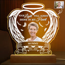 Custom Photo Always Shine In My Heart - Loving, Memorial Gift For Family, Siblings, Friends - Personalized 3D Led Light Wooden Base