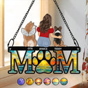 Sympathy Dog Mom Suncatcher - Personalized Window Hanging Suncatcher Ornament