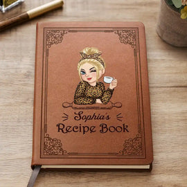 My Leather Recipe Cookbook - Personalized Leather Journal