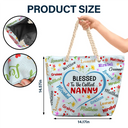 Bless To Be Called Grandma Nana Mom - Personalized Beach Bag