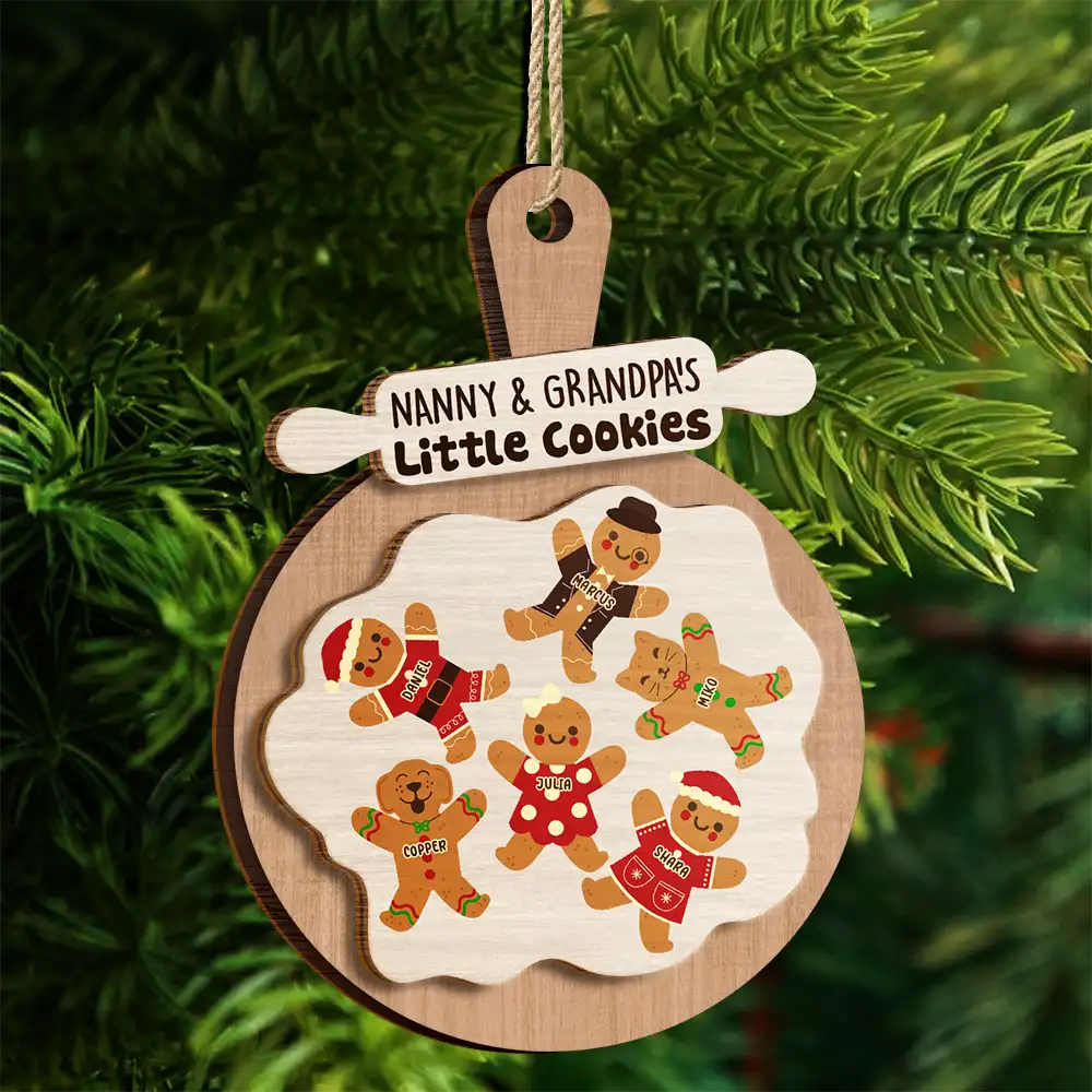 Grandma Grandpa Perfect Batch - Personalized 2-Layered Wooden Ornament