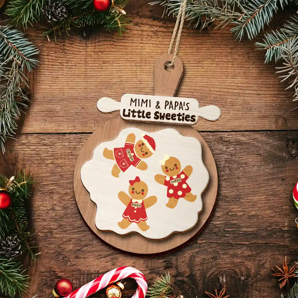 Grandma Grandpa Perfect Batch - Personalized 2-Layered Wooden Ornament