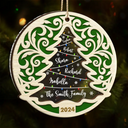 Family Names On The Christmas Tree - Personalized 2-Layered Mix Ornament